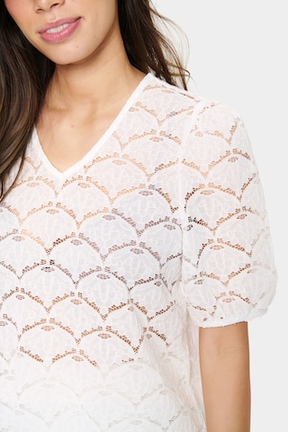 SAINT TROPEZ Bluse in Weiß