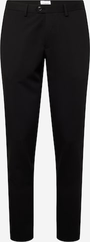 Lindbergh Regular Pleated Pants in Black: front