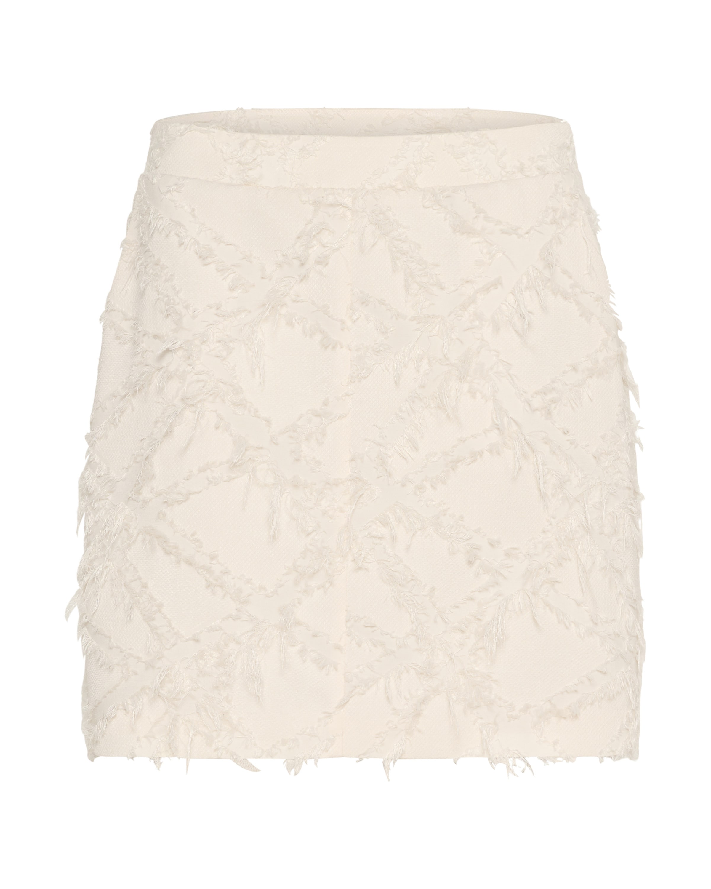 CULTURE Rok 'CUhairy' in Beige: voorkant