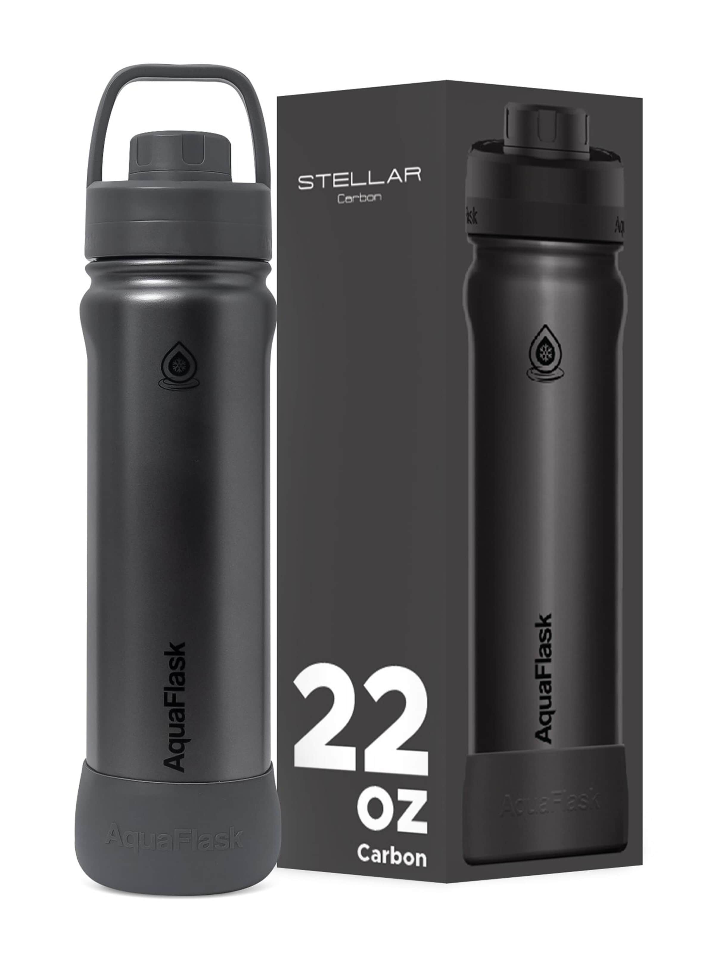 AquaFlask Láhev na vodu 'AquaFlask Termoláhev STELLAR 650 ml' – černá