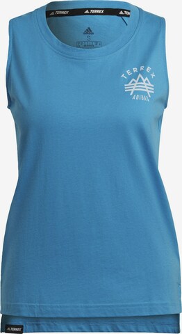 ADIDAS TERREX Sports Top in Blue: front