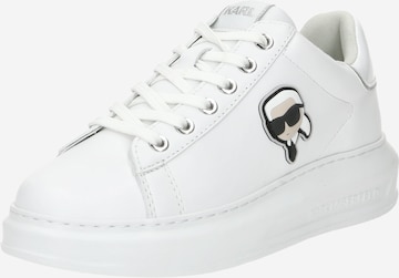 Baskets basses Karl Lagerfeld en blanc : devant