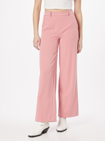 OBJECT Wide leg Bandplooibroek 'Lisa' in Roze: voorkant