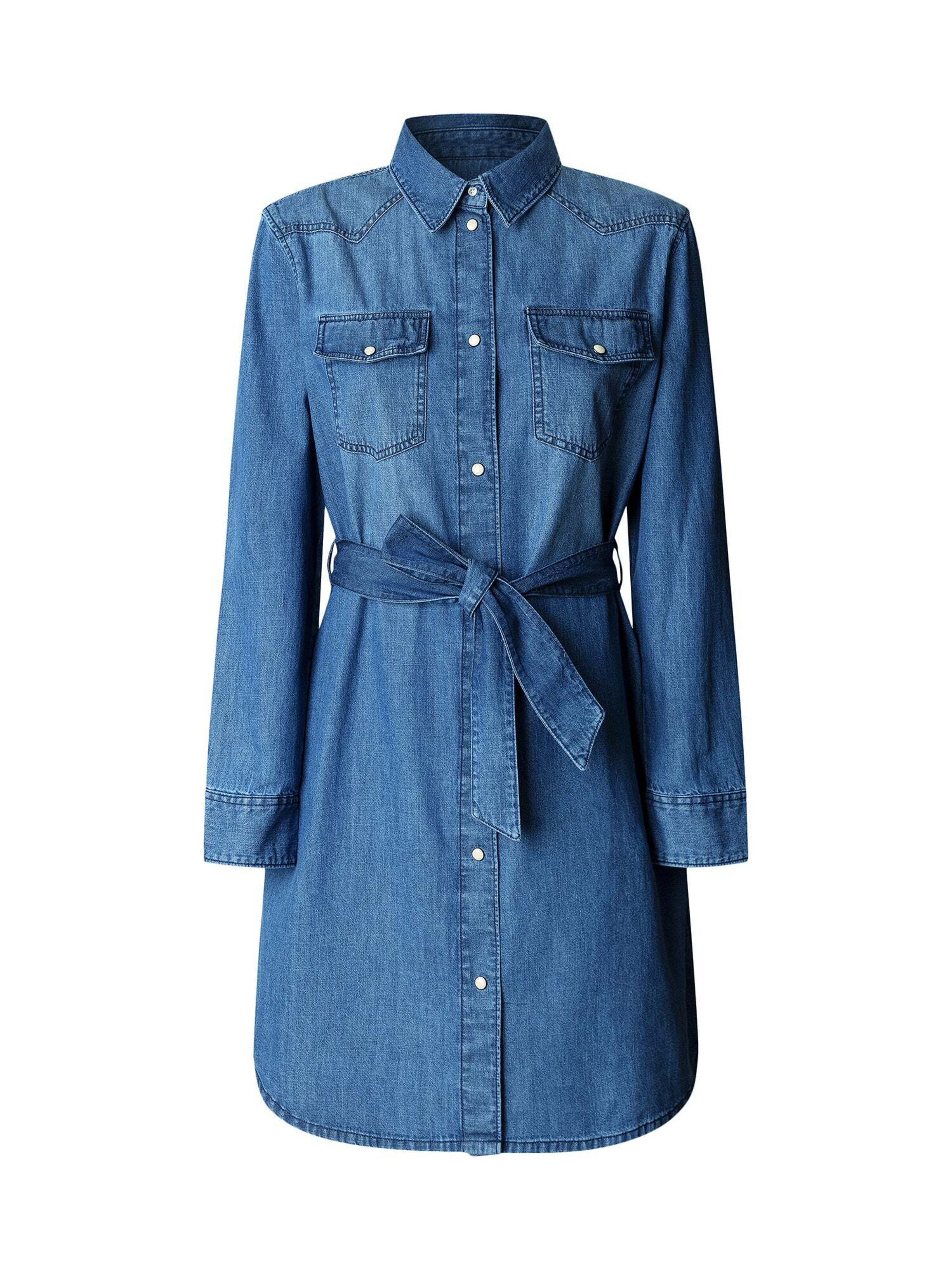 Robe-chemise 'Victoria' Pepe Jeans en bleu : devant