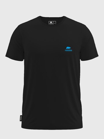 FORSBERG Shirt 'Lite T-Shirt mit kleinem Brustlogo' in Schwarz: Vorderseite