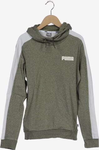 PUMA Sweatshirt & Zip-Up Hoodie in S in Green: front