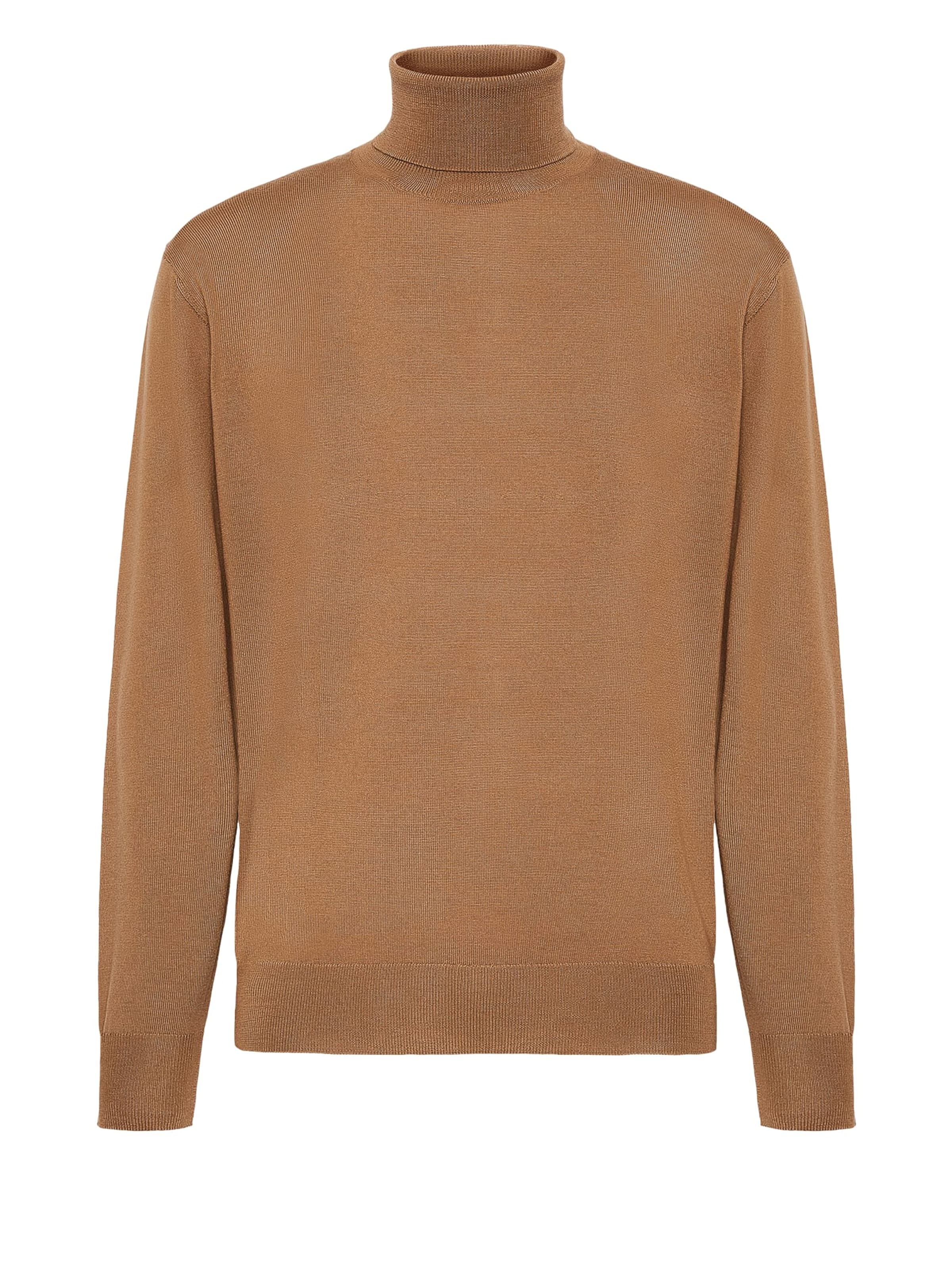 Boggi Milano Sweater 'Polo' in Brown: front