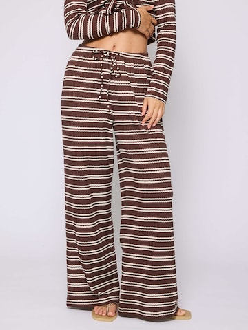 Wide leg Pantaloni di South Beach in marrone: frontale