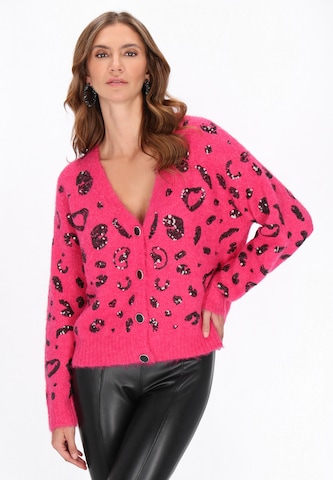 faina Gebreid vest 'Fashion Look' in Roze: voorkant