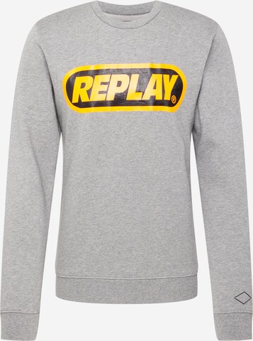 REPLAY Sweatshirt in Grijs: voorkant