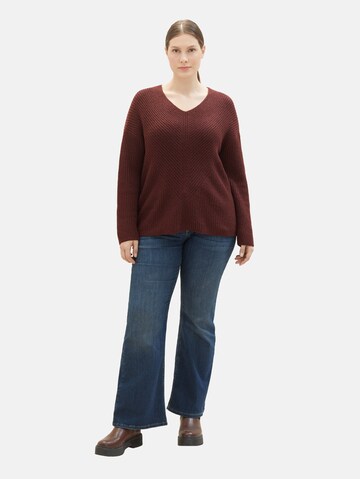 Tom Tailor Women + Pullover i brun