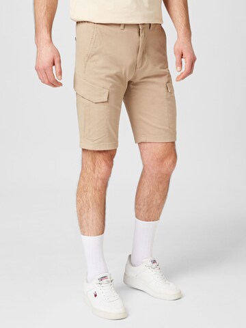 Kronstadt Regular Cargo Pants 'Ryan' in Beige: front