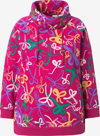 Sweat-shirt Ulla Popken en rose : devant