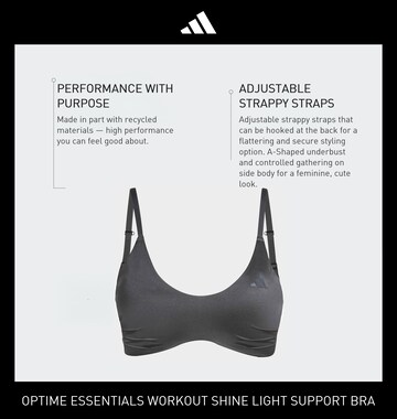 ADIDAS PERFORMANCE Korzetová Sportovní podprsenka 'OPT ESS' – šedá
