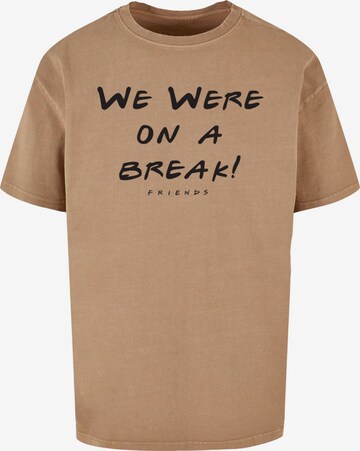 ABSOLUTE CULT Shirt 'Friends - We Were On A Break' in Beige: front