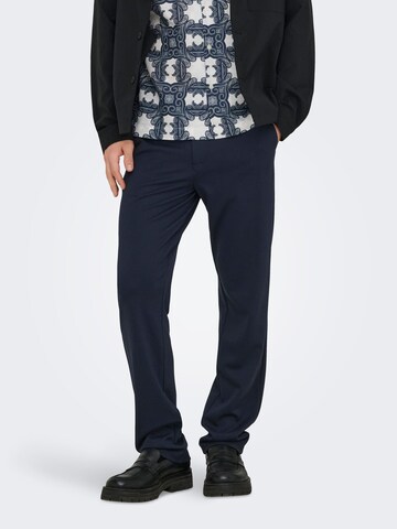 Regular Pantalon chino 'ONSMARK' Only & Sons en bleu : devant