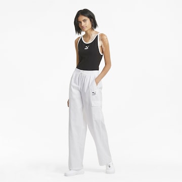 Bootcut Pantalon de sport PUMA en blanc