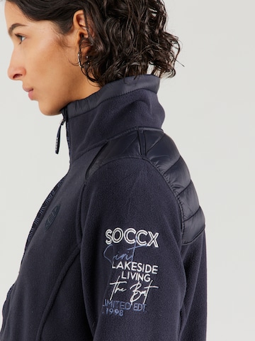 Soccx Fleece jas in Blauw