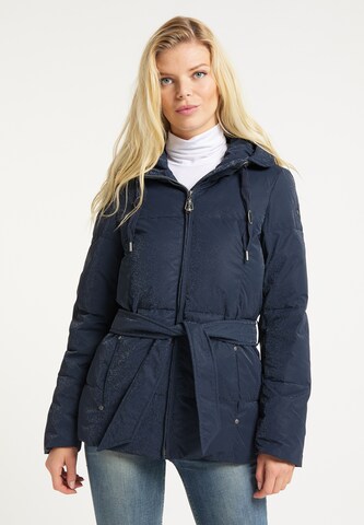 DreiMaster Vintage Winterjas in Blauw: voorkant