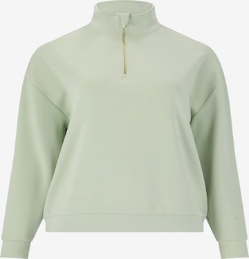 Q by Endurance Athletic Sweatshirt in Green: front