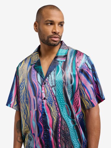 Fit confort Chemise Carlo Colucci en mélange de couleurs