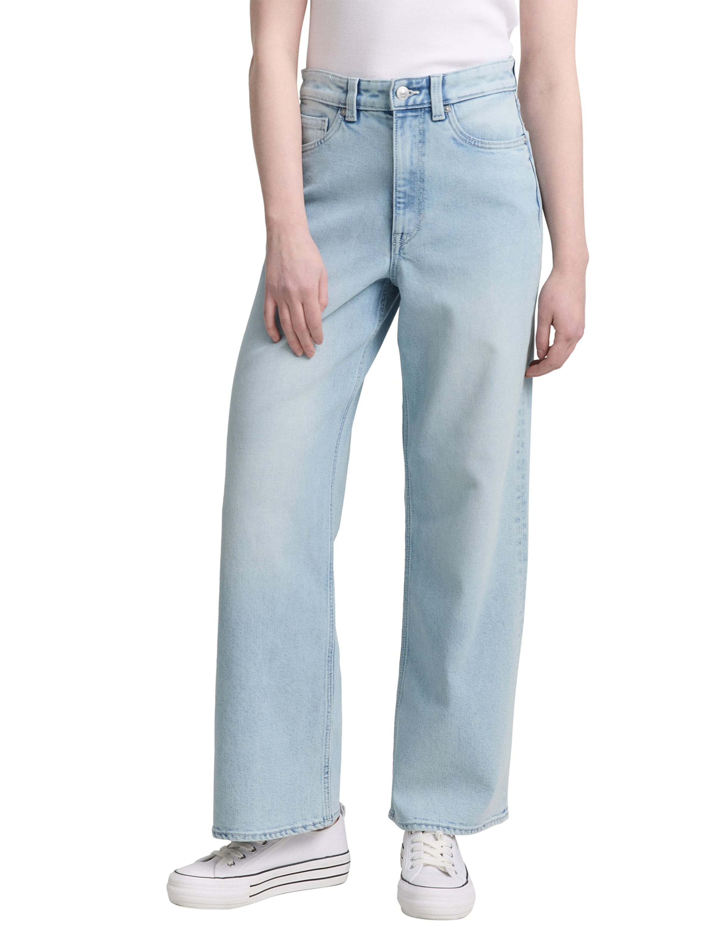 TOM TAILOR DENIM Wide leg Jeans 'LINOU' in Blue: front