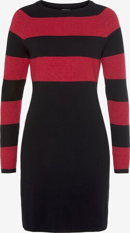 TAMARIS Knitted dress 'Otto ' in Black: front