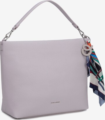 Borsa a spalla 'Borsa Hobo David Jones con Foulard Multicolore e Charm' di David Jones in lilla: frontale