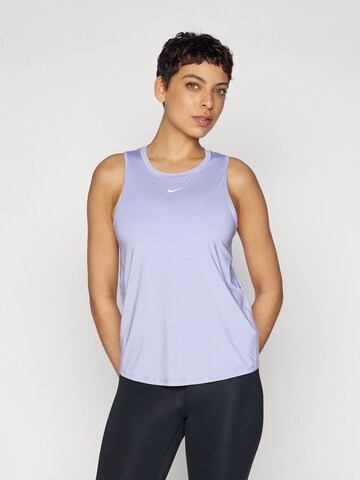NIKE Спортивный топ 'ONE CLASSIC' в Лиловый: спереди