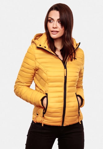 MARIKOO Between-Season Jacket 'Samtpfote' in Yellow: front