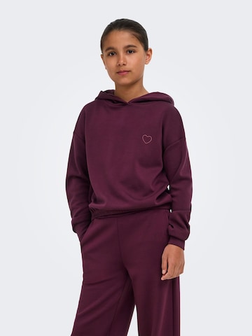 Sweat-shirt 'KOGAda-Cooper' ONLY GIRLS en rouge : devant