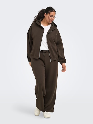 ONLY Carmakoma Sweat jacket 'CARScarlett' in Brown