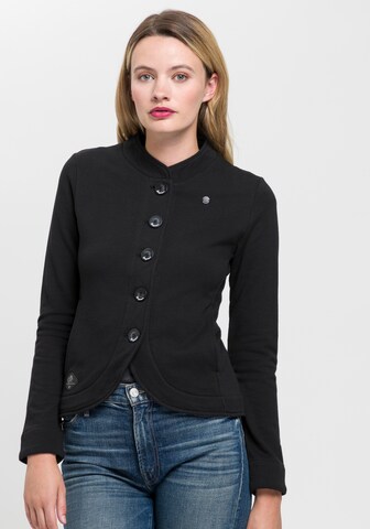 Ragwear Sweatjacke 'Avalina O' in Schwarz: Vorderseite