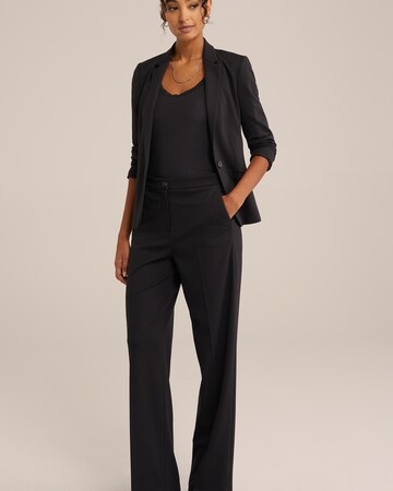 WE Fashion Regular Trousers with creases in Black