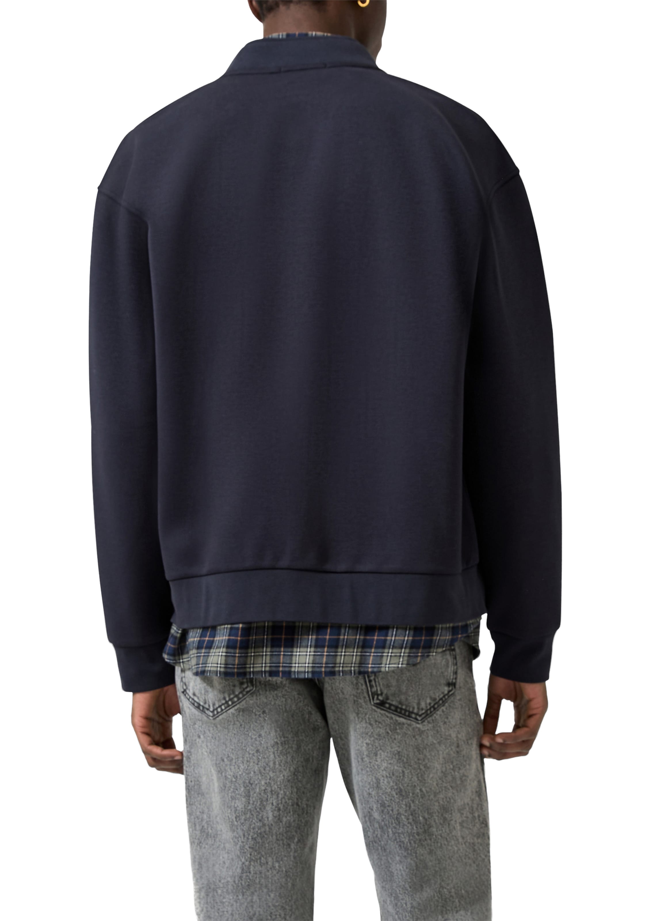 QS Sweat jacket in Blue: back