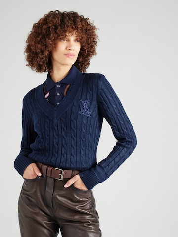 Lauren Ralph Lauren Πουλόβερ 'MEREN' σε μπλε: μπροστά