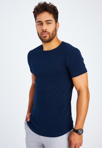 Leif Nelson T-Shirt Rundhals in Blau: predná strana
