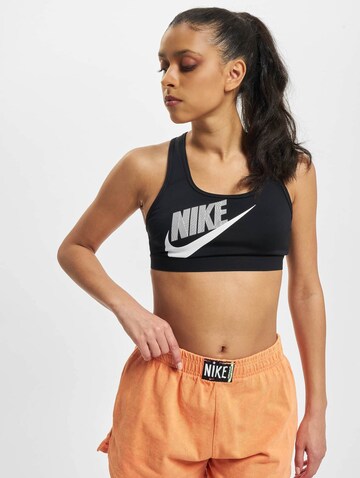 Nike Sportswear Bustier Sport-BH in Schwarz: Vorderseite