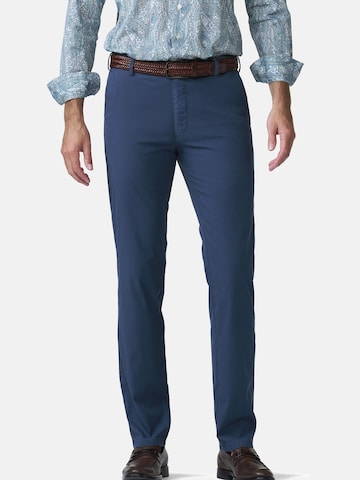 MEYER Regular Chino trousers 'Oslo' in Blue: front