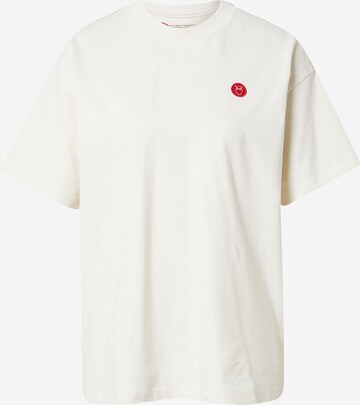 T-shirt KnowledgeCotton Apparel en beige : devant