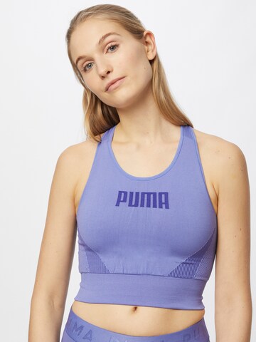 PUMA Bustier Sports-BH 'Disc' i lilla: forside