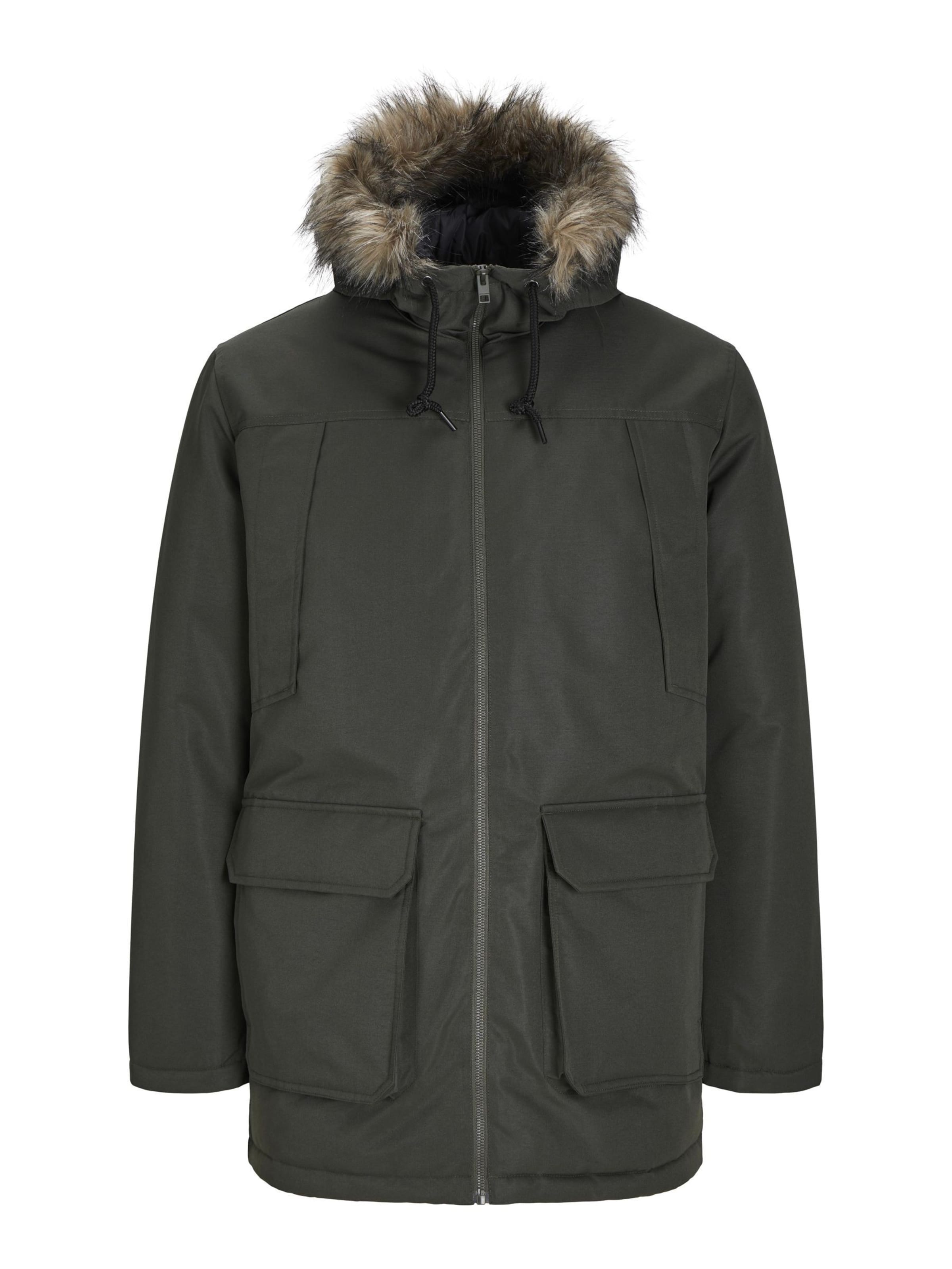 JACK & JONES Winter Parka in Green: front