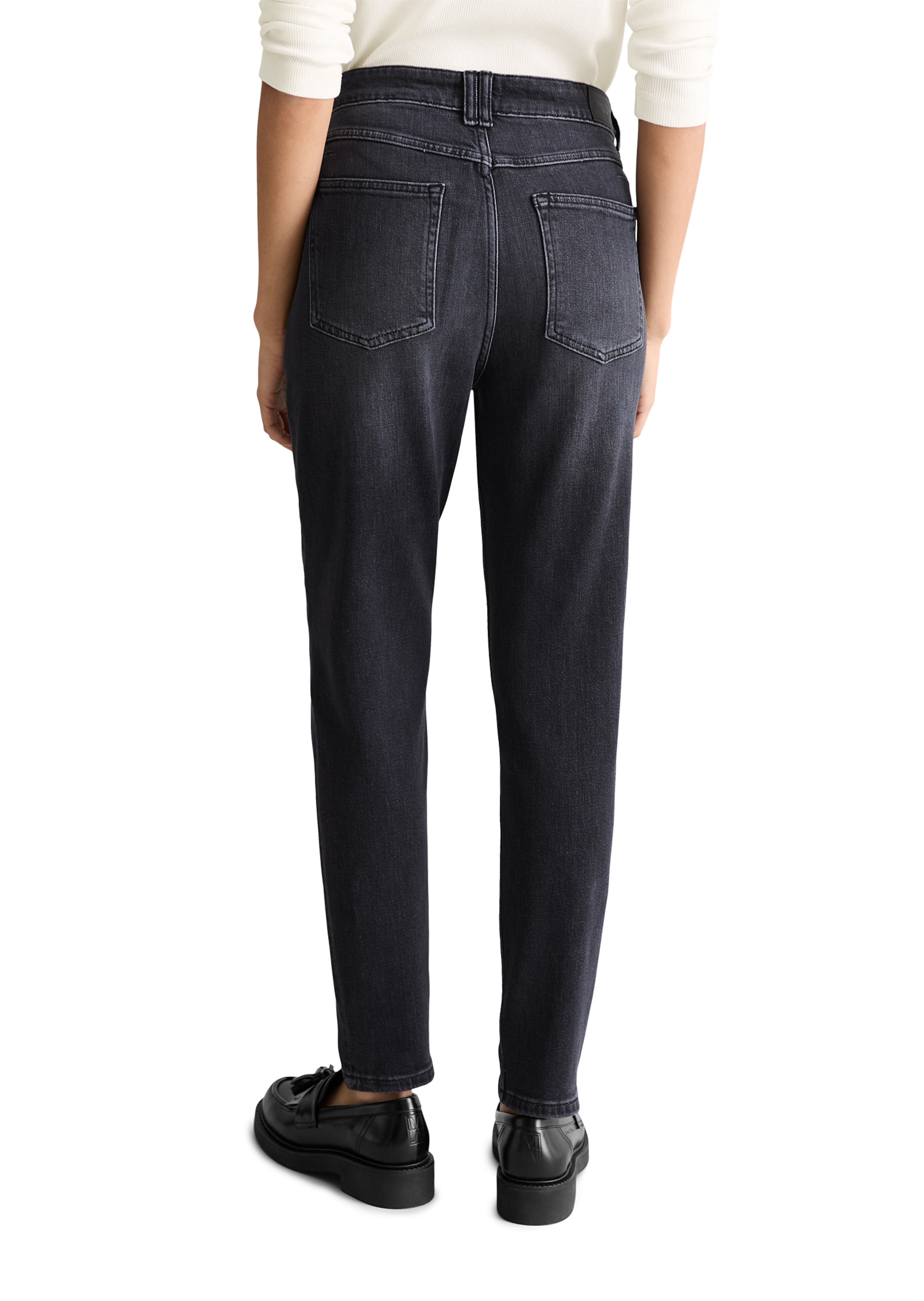 Marc O'Polo DENIM Tapered Jeans 'Freja' in Zwart