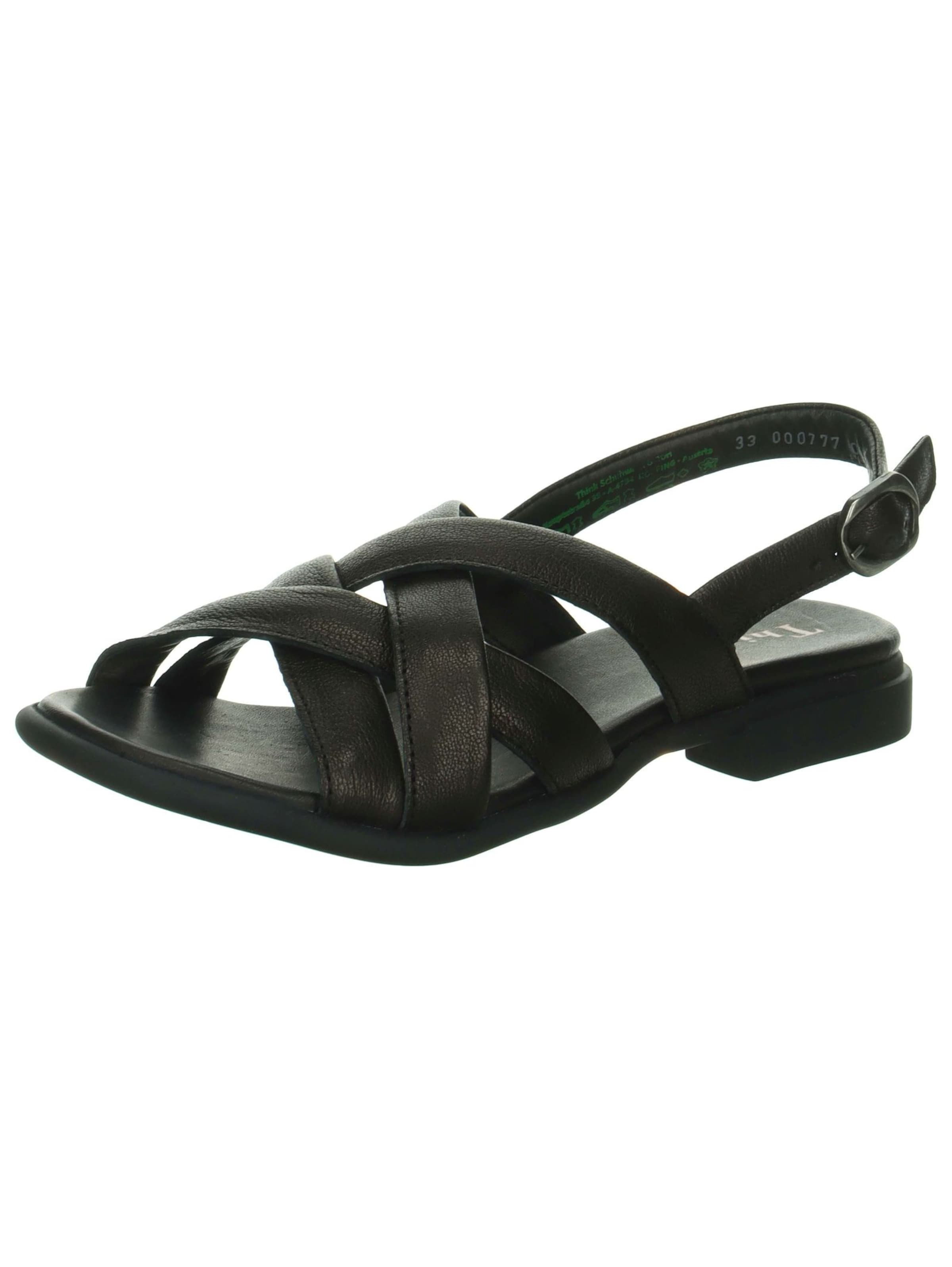 THINK! Strap sandal 'Kamaa' in Black: front