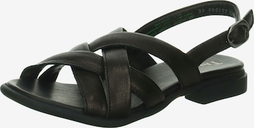 THINK! Strap Sandals in Black: front