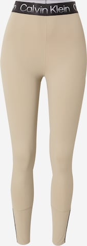 Calvin Klein Performance Workout Pants in Beige: front