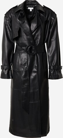 TOPSHOP Between-seasons coat in Black: front