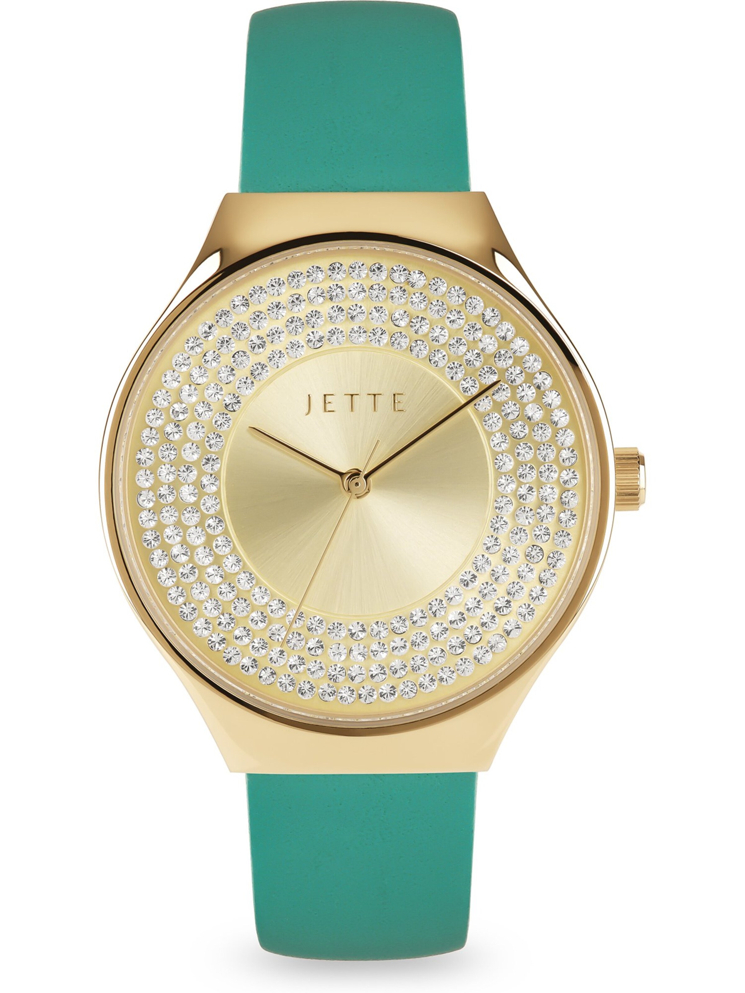 JETTE Analog Watch in Green: front