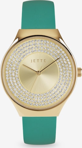 JETTE Analog Watch in Green: front