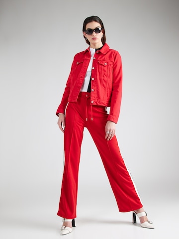 River Island - Pierna ancha Pantalón en rojo